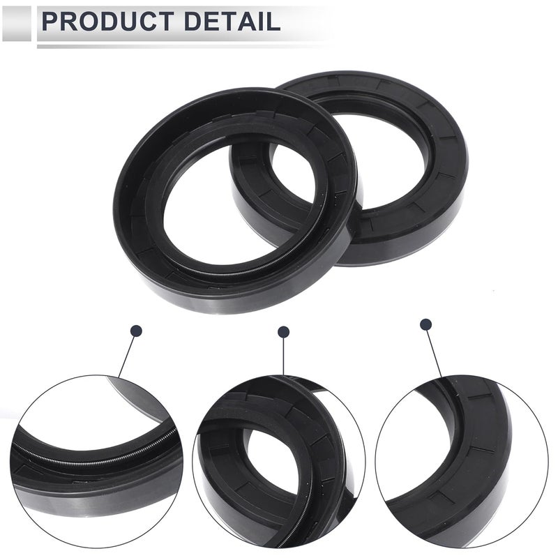 RATCHROLL Universal Oil Seal TC Double Lip W Steel Spring Seal Ring Rotary Shaft Seal 45x68x12mm High Pressure NBR Rubber Black 5 Pcs - Image 5
